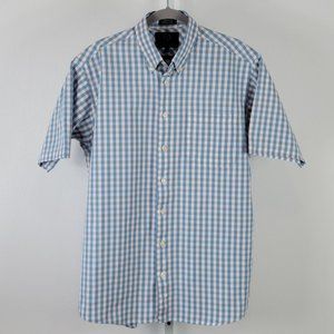 VIYELLA gingham classic fit shirt blue Sz L